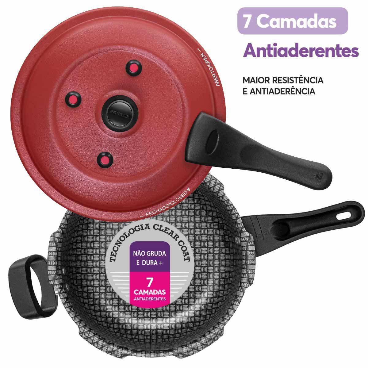 KIT COMPLETO: Panelas Quadradas Antiaderentes C/ Panela de Pressão + Kit Utensílios (Últimas unidades) - OFERTAÇO NIVER DA LOJA