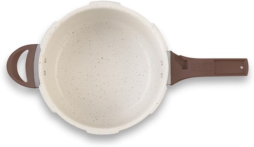 Panela de Pressão 4,2L Ceramic Life com Fundo de Indução Pressure Brinox - Vanilla (PROMONIVER)