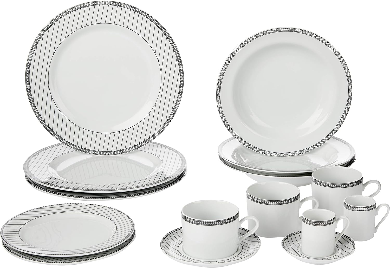 Serviço de Jantar, Chá e Café -  Peças em Porcelana