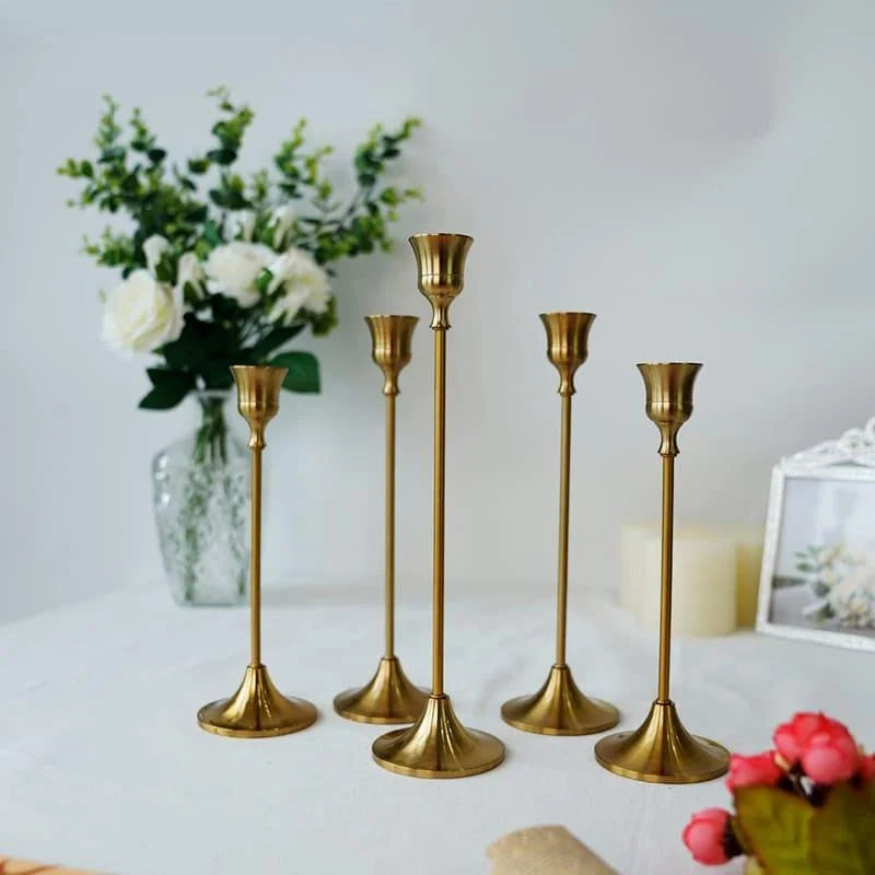 Candelabros Suporte de Velas Retrô Decorativos Lenogue