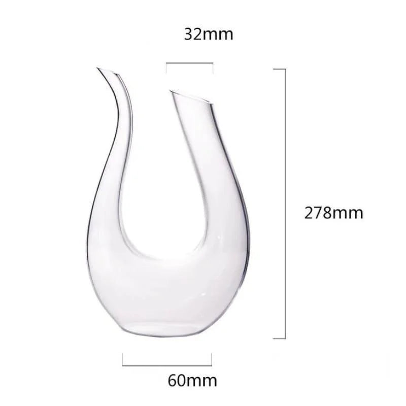 Decanter de Vinho Recipiente de Vidro Cisne Decantador Lenogue