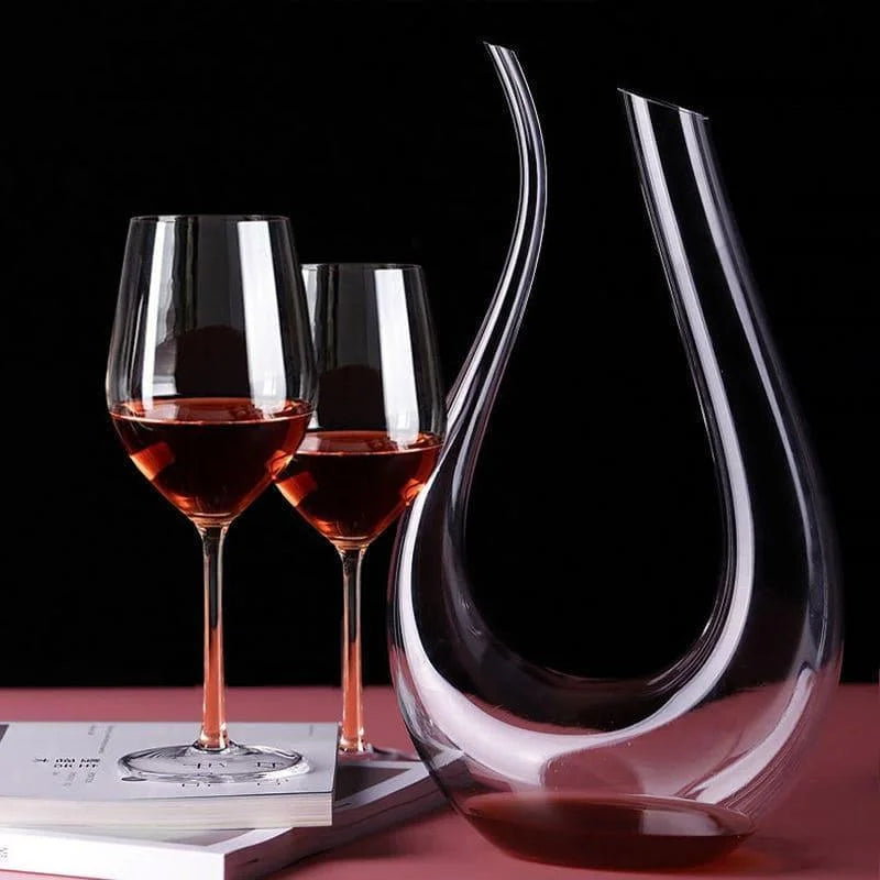 Decanter de Vinho Recipiente de Vidro Cisne Decantador Lenogue