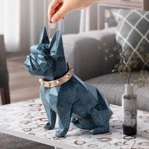 Decoração de Mesa Cofre de Resina Buldogue Francês Lenogue