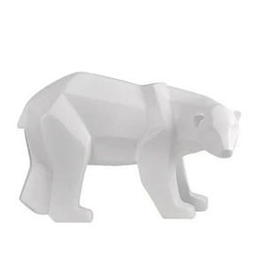 Estátua de Resina Moderna Urso Polar Geométrica Lenogue