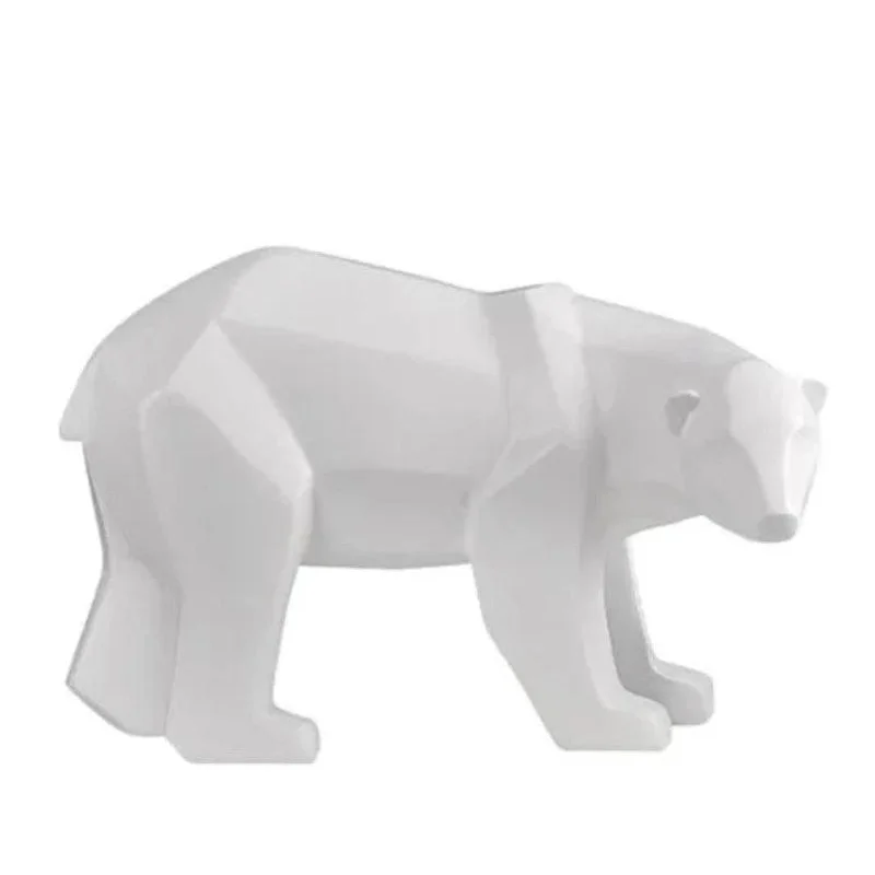 Estátua de Resina Moderna Urso Polar Geométrica Lenogue