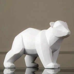 Estátua de Resina Moderna Urso Polar Geométrica Lenogue